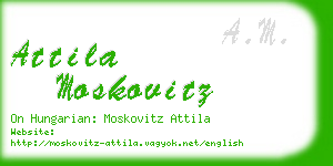 attila moskovitz business card